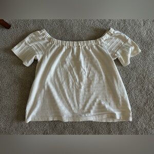 Madewell Off-the-Shoulder Top – Cream Textured – Size XL